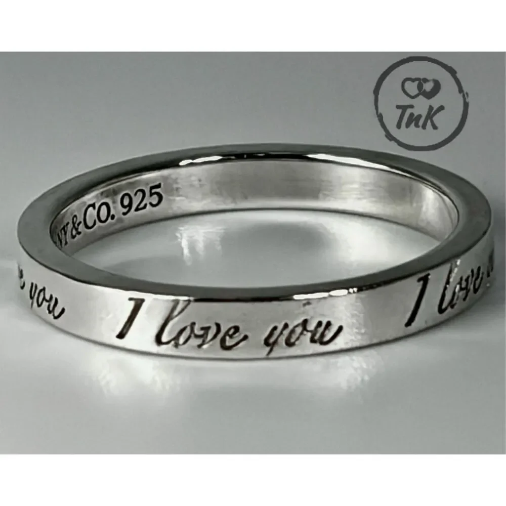 Tiffany Retired Notes "I Love You" Ring - Sterling Silver - Size 6.75 - Picture 14 of 16